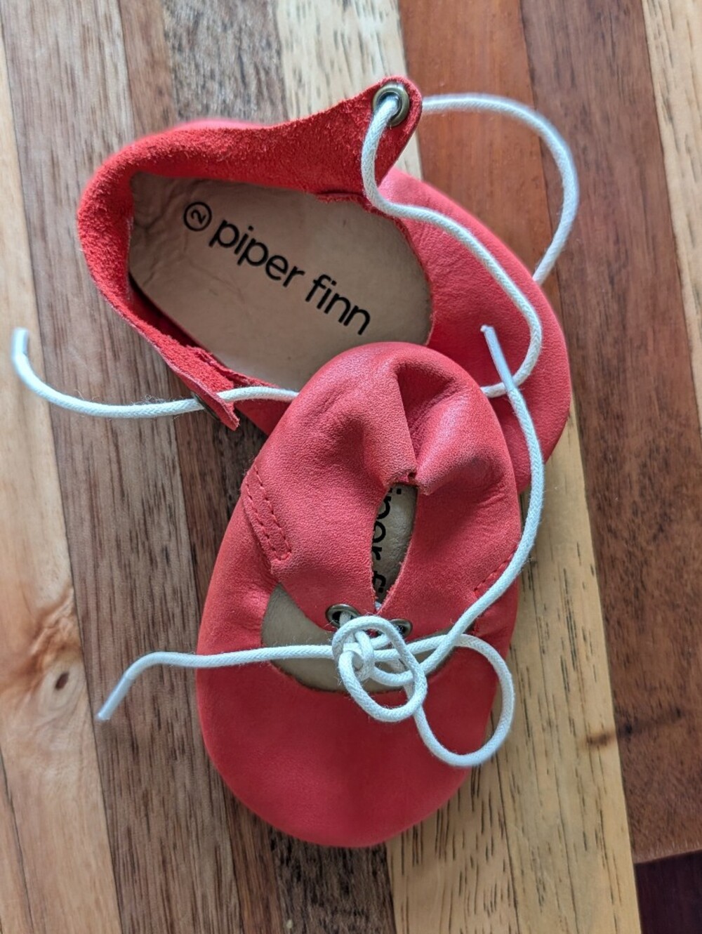 Piper Finn Coral Leather Mary Jane Shoes
